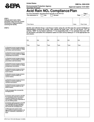 EPA Form 7610-28 Acid Rain Nox Compliance Plan