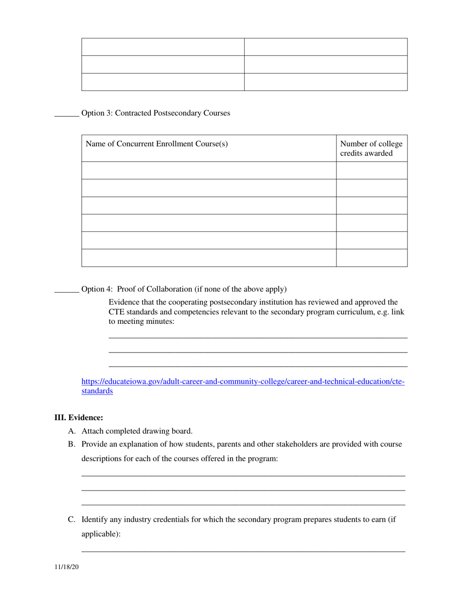 Cte Program Articulation Agreement - Iowa, Page 2