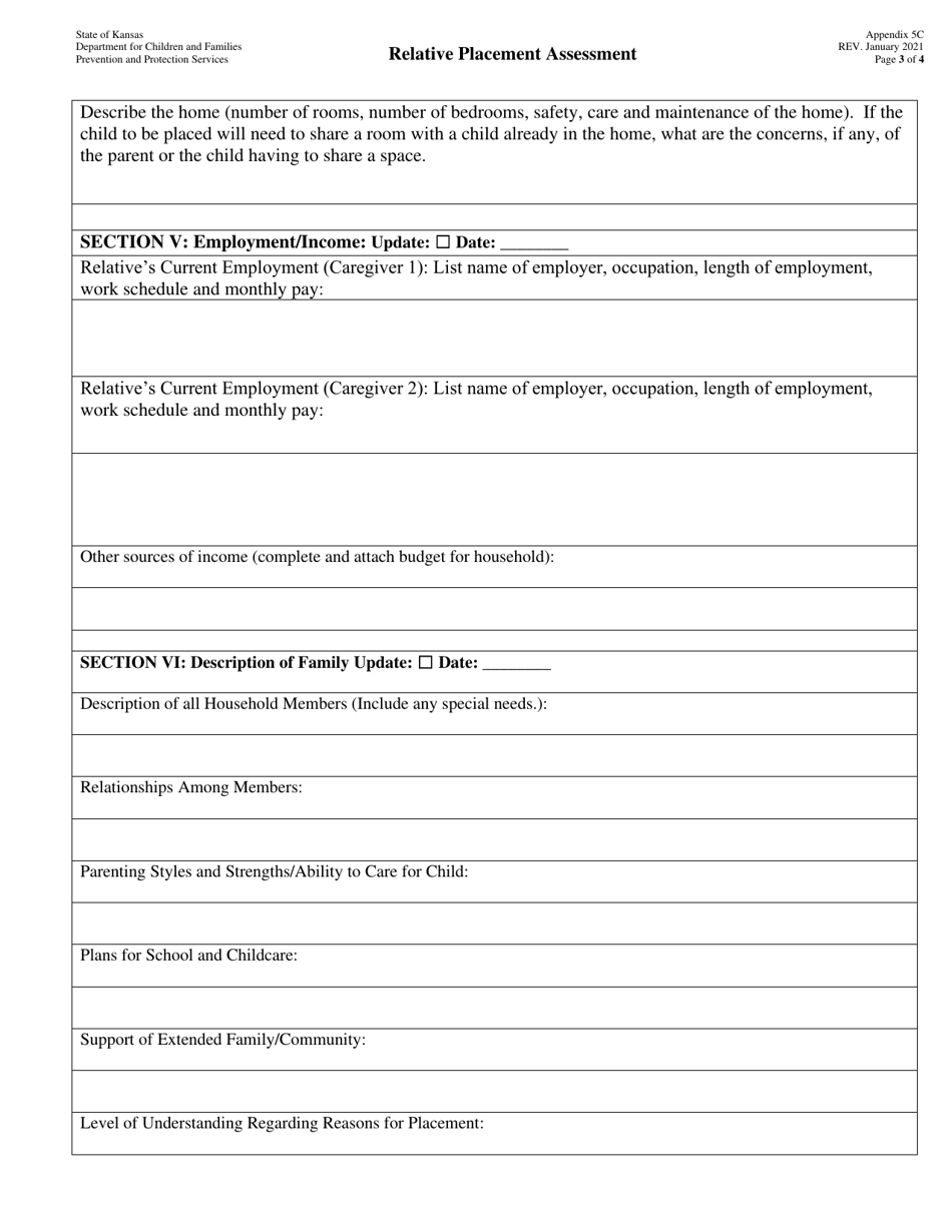 Appendix 5C Relative Placement Assessment - Kansas, Page 3