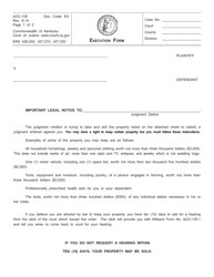Document preview: Form AOC-135 Execution Form - Kentucky