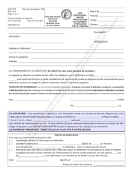 Document preview: Form AOC-215 Eviction Notice: Notice of Eviction Hearing Trial by Court - Kentucky (French)