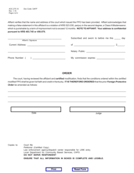 Form AOC-275.10 Amended Order of Protection and Affidavit for Certified Foreign Protective Order - Kentucky, Page 2