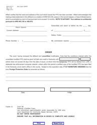 Form AOC-275.11 Amended Temporary Order of Protection and Affidavit for Uncertified Foreign Protective Order - Emergency Order of Protection (Epo)/Temporary Interpersonal Protective Order (Tipo) - Kentucky, Page 2
