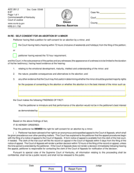 Document preview: Form AOC-261.2 Order Denying Abortion - Kentucky