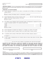 Form AOC-275.2 Order of Protection Emergency Order of Protection (Epo)/Temporary Interpersonal Protective Order (Tipo) - Kentucky, Page 2