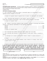 Formulario AOC-275.2 Orden De Proteccion Orden De Proteccion De Emergencia (Epo); Orden De Proteccion Provisional E Interpersonal (Tipo) - Kentucky (Spanish), Page 2