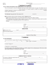 Form AOC-315 Criminal Complaint and Arrest Warrant or Summons - Kentucky, Page 2