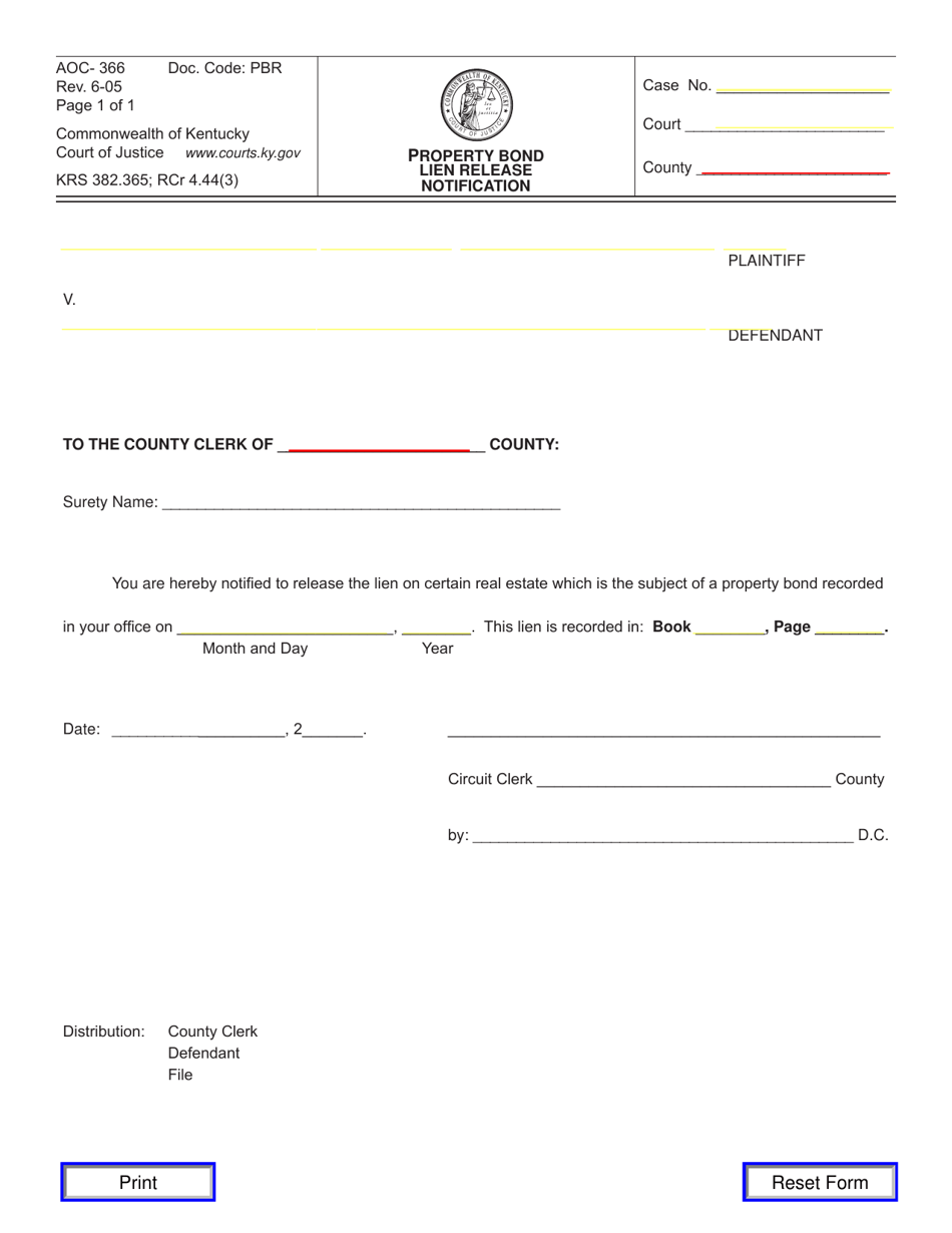 Form AOC366 Fill Out, Sign Online and Download Fillable PDF