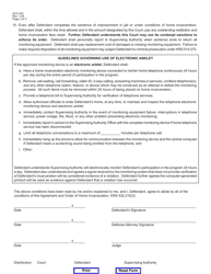 Form AOC-461 Agreement and Order of Home Incarceration - Kentucky, Page 3