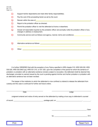 Form AOC-460 Order on Motion for Shock Probation - Kentucky, Page 2