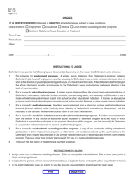Form AOC-493 Hardship Driver&#039;s License Order - Kentucky, Page 2