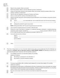 Form AOC-455 Order of Probation/ Conditional Discharge - Kentucky, Page 2