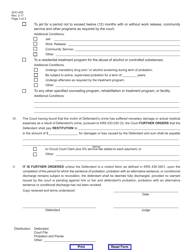 Form AOC-455 Order of Probation/ Conditional Discharge - Kentucky, Page 3