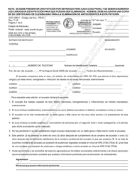 Document preview: Formulario AOC-496.2 Peticion De Eliminacion De Antecedentes (Para Condena Por Delito Menor, Transgresion O Infraccion De Transito) - Kentucky (Spanish)