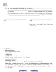 Form AOC-725 Findings of Probable Cause and Order - Kentucky, Page 2