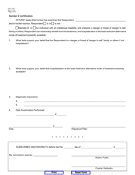 Form AOC-720 Examination Order and Examination Certifications for Involuntary Hospitalization (Chapter 202a) or Involuntary Admission (Chapter 202b) - Kentucky, Page 4
