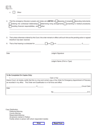 Form AOC-748 Order for Emergency Appointment of Fiduciary - Kentucky, Page 2