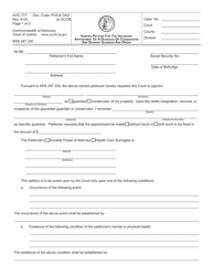 Document preview: Form AOC-777 Verified Petition for the Voluntary Appointment of a Guardian or Conservator and Standby Guardian and Order - Kentucky