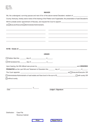 Form AOC-805 Petition - Kentucky, Page 3