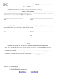 Form AOC-JV-26 Judgment and Order for 60 Days or 180 Days Hospitalization - Kentucky, Page 2