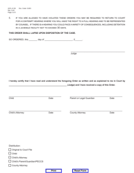 Form AOC-JV-36 Pre-adjudicative Court Ordered Terms Status Offense - Kentucky, Page 2