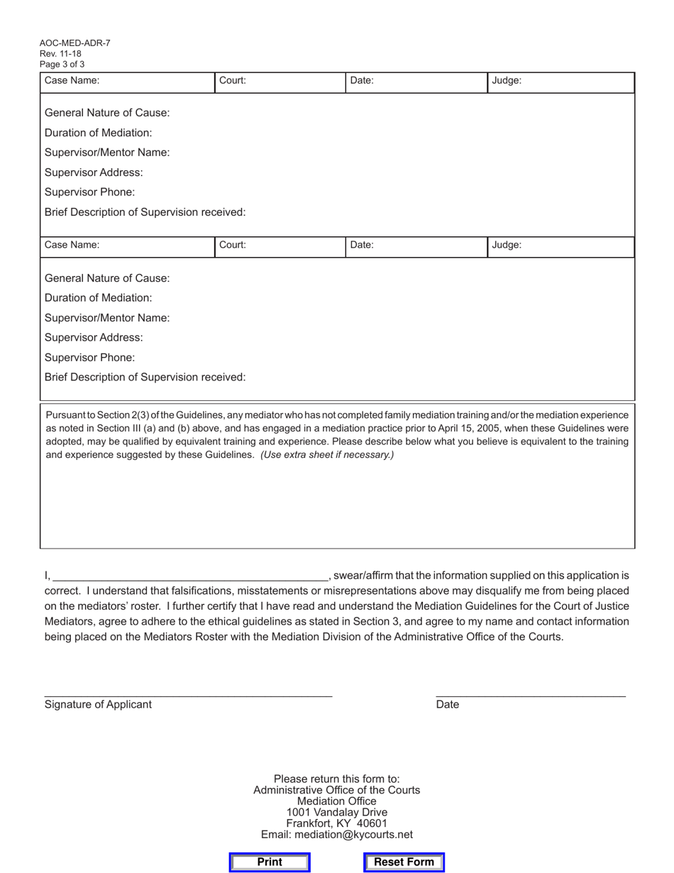 Form AOC-MED-ADR-7 - Fill Out, Sign Online and Download Fillable PDF ...