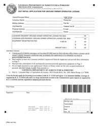 Form AES-07-04 Initial Application for Ground Owner Operator License - Louisiana