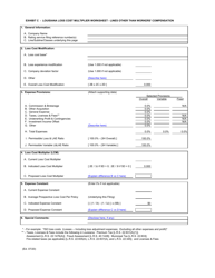 Exhibit C &quot;Louisiana Loss Cost Multiplier Worksheet - Lines Other Than Workers' Compensation&quot; - Louisiana