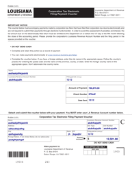 Form R-6004 &quot;Corporation Tax Electronic Filing Payment Voucher&quot; - Louisiana