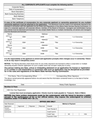 Stable License Application - Maine, Page 2