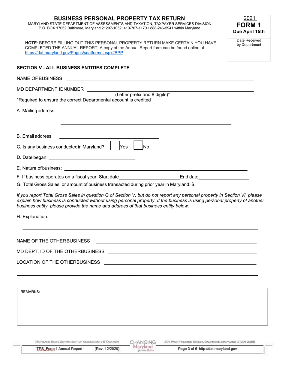 Form 1 2021 Fill Out, Sign Online and Download Fillable PDF
