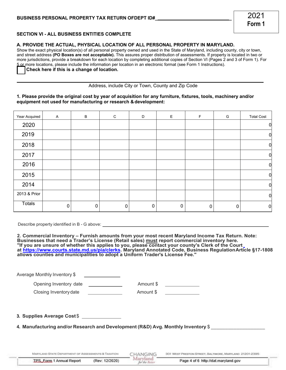 Form 1 2021 Fill Out, Sign Online and Download Fillable PDF