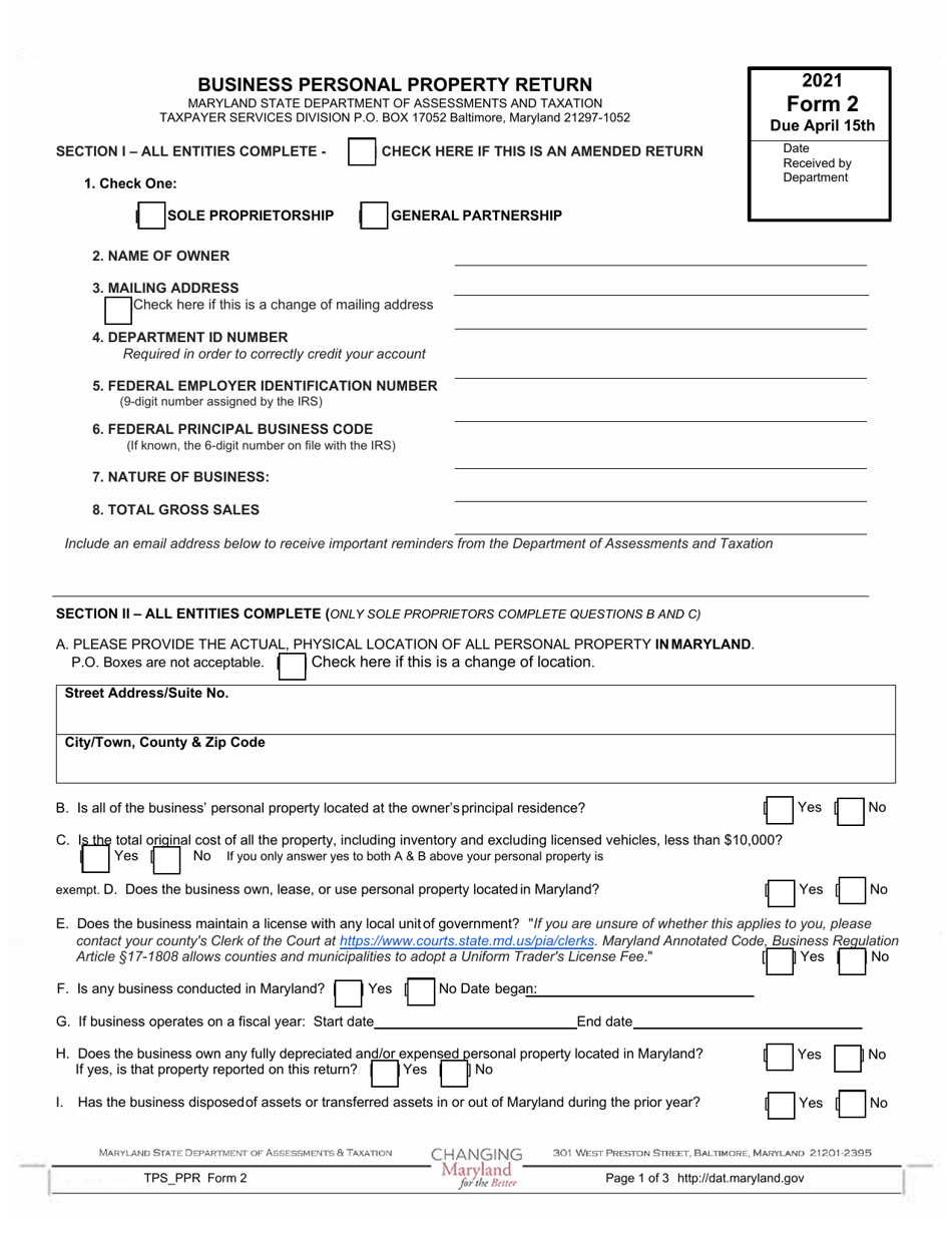 Form 2 2021 Fill Out, Sign Online and Download Fillable PDF