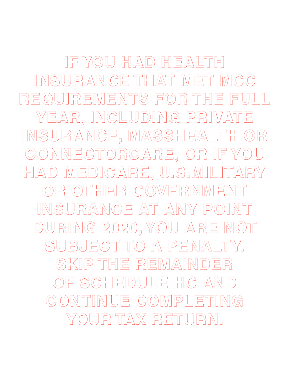 Schedule HC Health Care Information - Massachusetts, Page 2