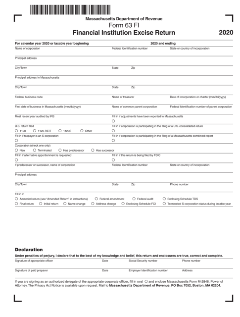 Form 63 FI 2020 Printable Pdf