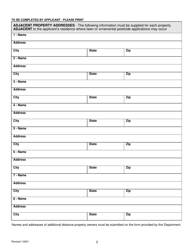 Pesticide Application Notification Registry - Michigan, Page 2