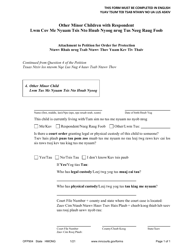 Document preview: Form OFP904 Other Minor Children With Respondent - Minnesota (English/Hmong)