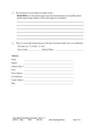 Form CON112 (11.2) Cover Sheet for Non-public Documents - Minnesota, Page 2