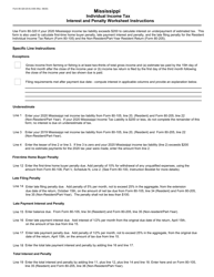 Form 80-320 Mississippi Individual Income Tax Interest and Penalty Worksheet - Mississippi, Page 2