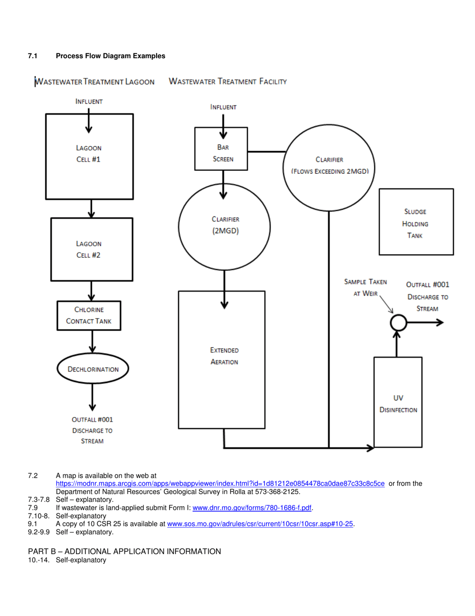 Form B2 (MO780-1805) Application for Operating Permit for Facilities That Receive Primarily Domestic Waste and Have a Design Flow More Than 100,000 Gallons Per Day - Missouri, Page 19