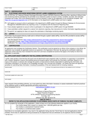 Form B2 (MO780-1805) Application for Operating Permit for Facilities That Receive Primarily Domestic Waste and Have a Design Flow More Than 100,000 Gallons Per Day - Missouri, Page 8