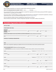 Document preview: Charitable Organization Initial Registration Statement - Missouri