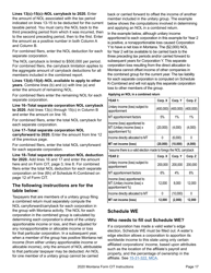 Instructions for Form CIT Montana Corporate Income Tax Return - Montana, Page 20