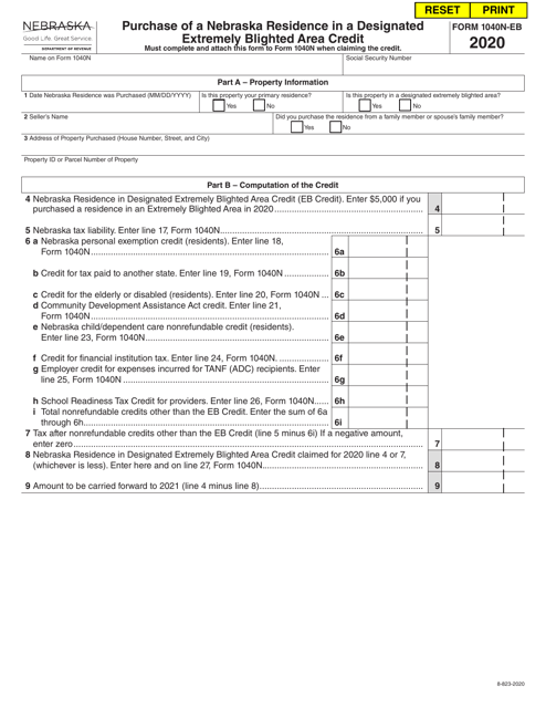 Form 1040N-EB 2020 Printable Pdf