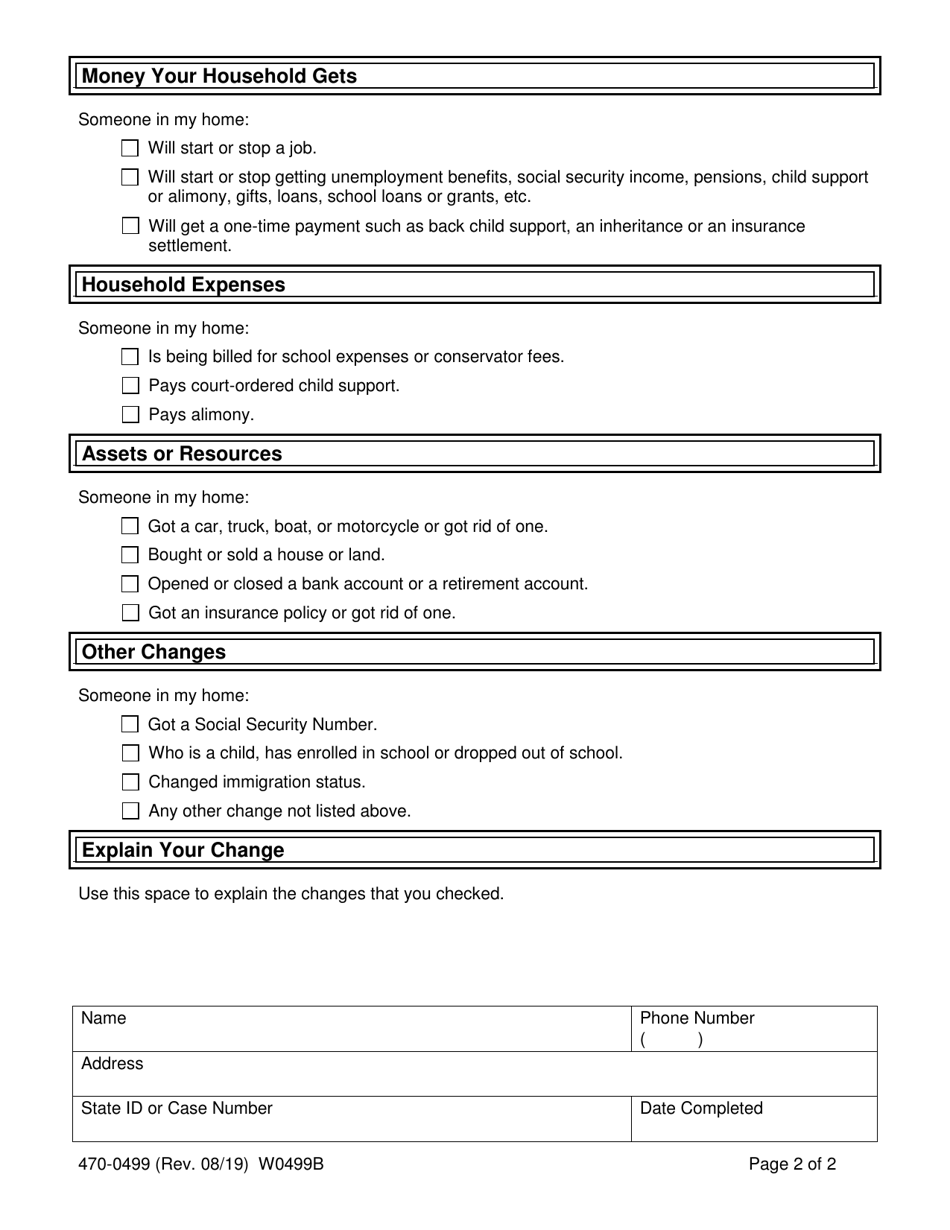 Form 470-0499 Ten-Day Report of Change for Fip - Iowa, Page 2