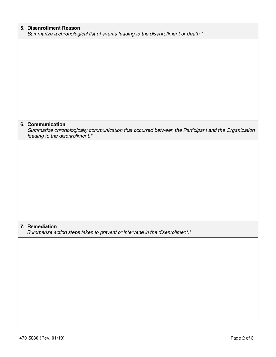 Form 470-5030 Program of All-inclusive Care for the Elderly (Pace) Disenrollment - Iowa, Page 2