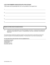 Form 470-5189 Client Participation Notices Access Request - Iowa, Page 2