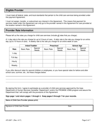 Form 470-3871 Child Care Assistance Provider Agreement - Iowa, Page 2