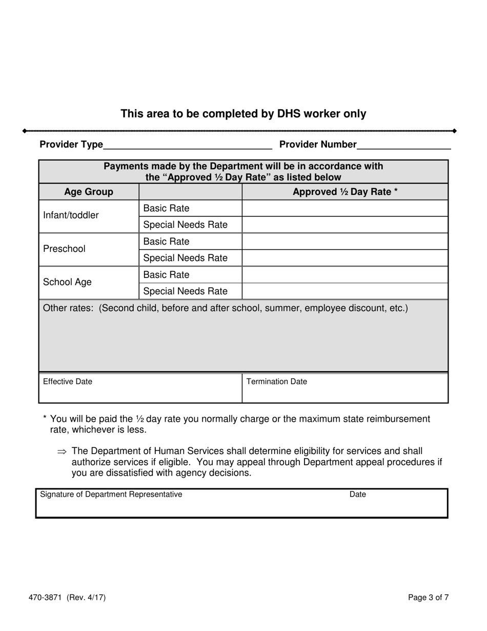 Form 470-3871 Child Care Assistance Provider Agreement - Iowa, Page 3