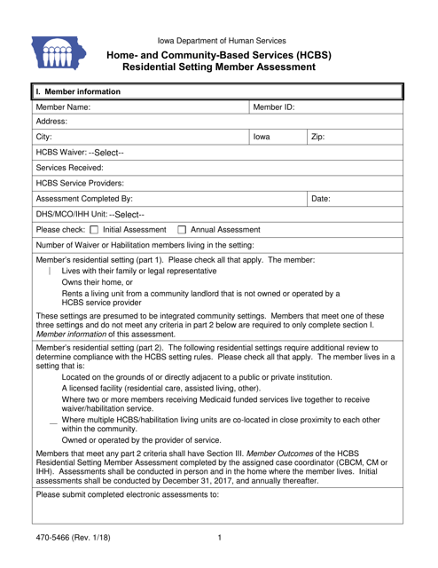 Form 470-5466  Printable Pdf